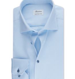 Stenströms Stenströms shirt light blue houndstooth Slimline