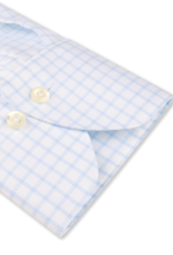 Stenströms Stenströms hemd wit-blauw ruit Fitted body 602791-8911/103