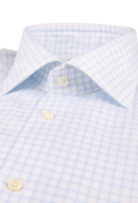 Stenströms Stenströms hemd wit-blauw ruit Fitted body 602791-8911/103