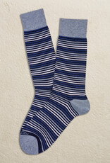 Marcoliani Marcoliani sokken simple stripe navy 4735T/001 41-45