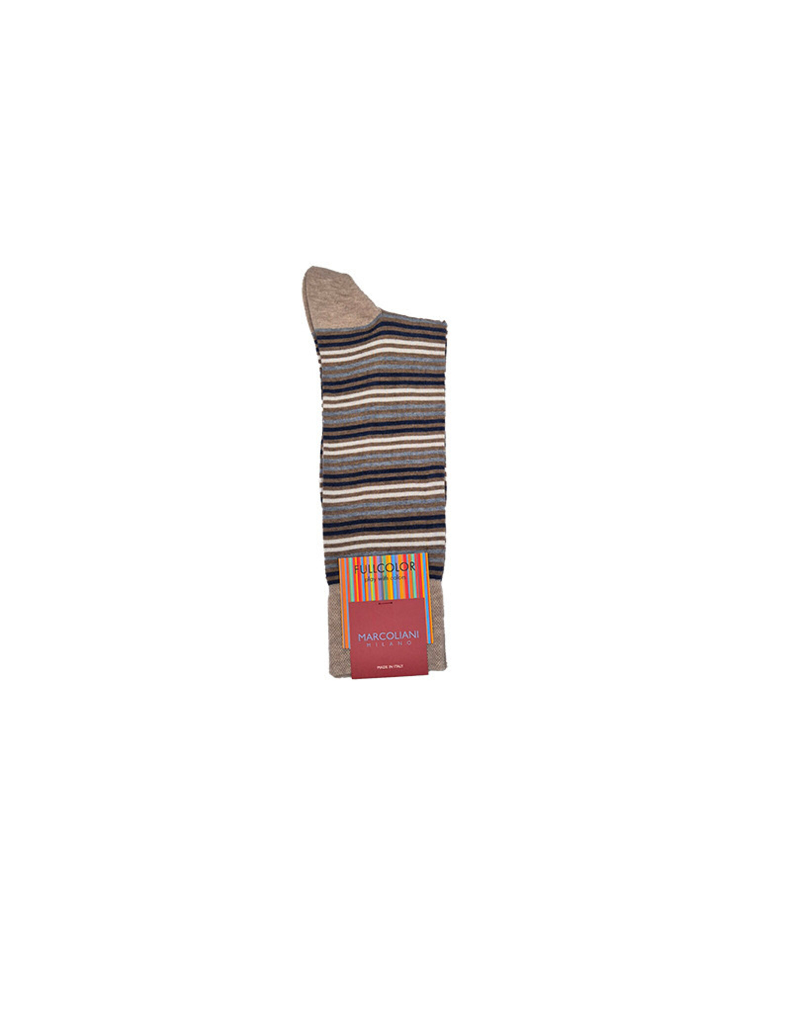Marcoliani Marcoliani sokken simple stripe cappuccino 4735T/258 41-45