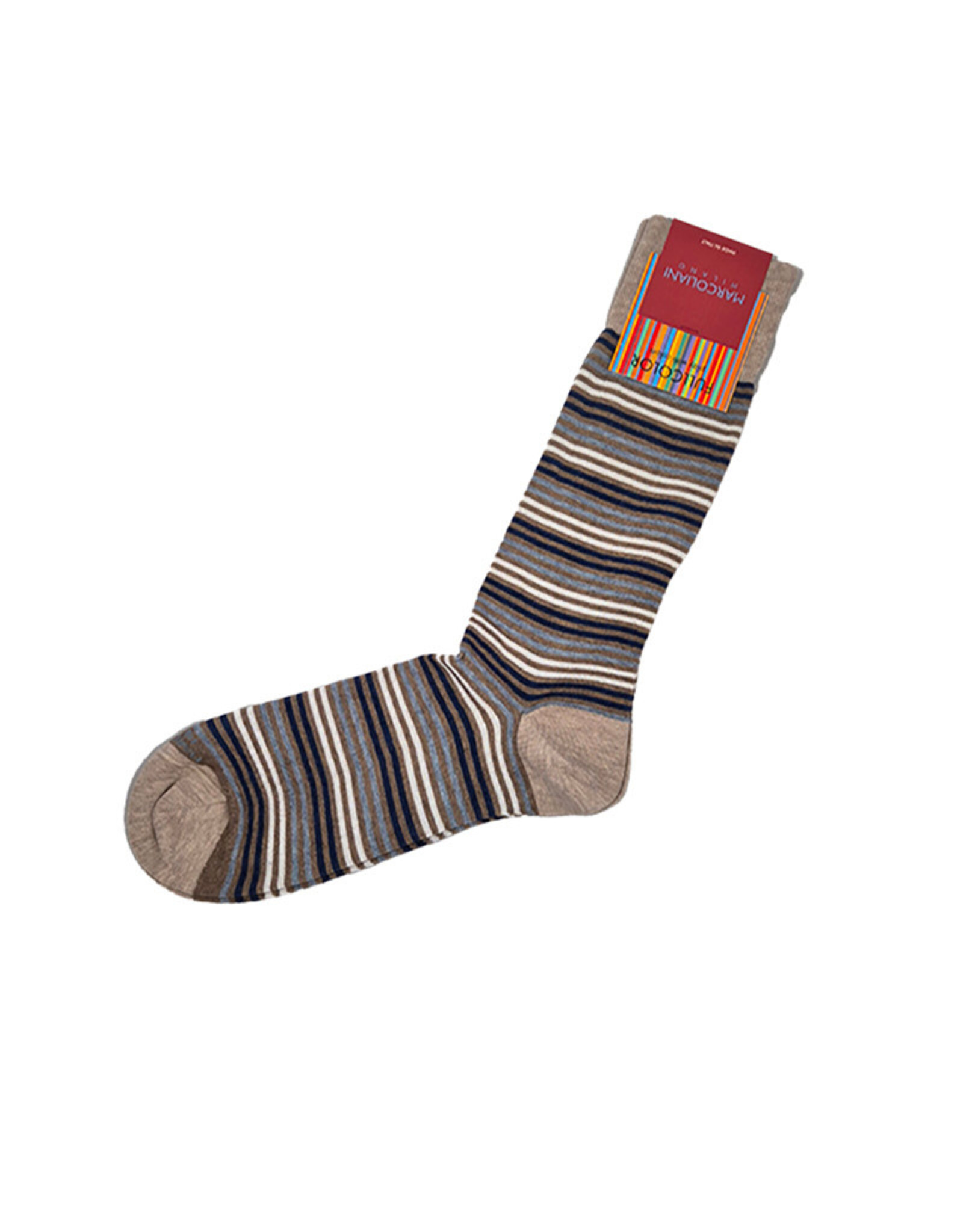 Marcoliani Marcoliani sokken simple stripe cappuccino 4735T/258 41-45
