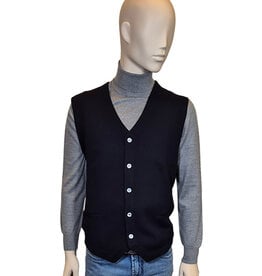 Gran Sasso Sandmore's gilet tricot blauw