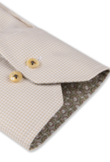 Stenströms Stenströms shirt beige houndstooth Regular 684751-0659/210