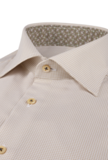 Stenströms Stenströms shirt beige houndstooth Slimline  784751-0659/210