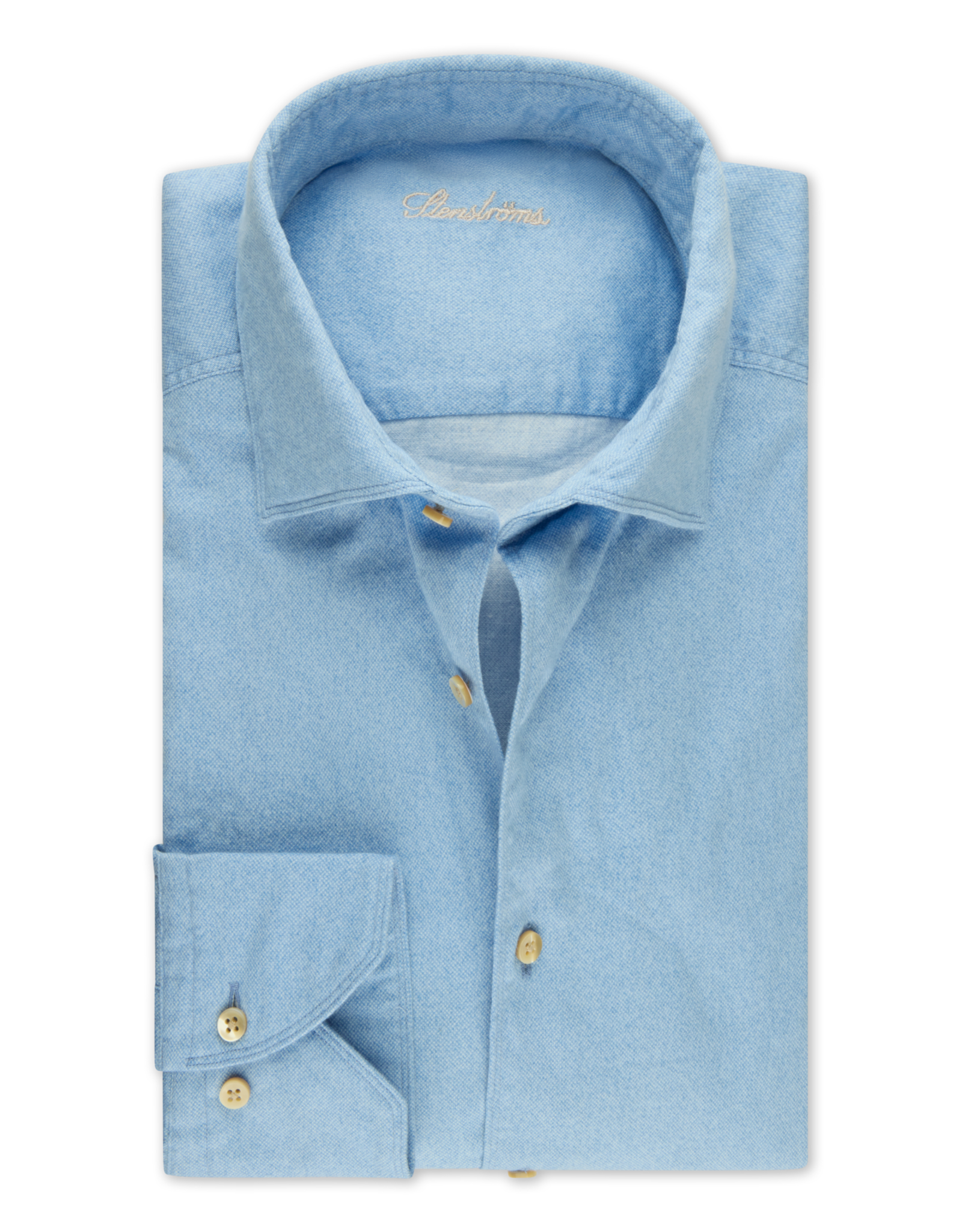 Stenströms Stenströms shirt flannel light blue Slimline 774721-8280/120