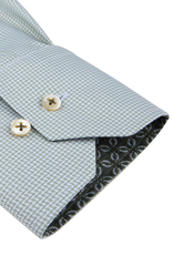 Stenströms Stenströms shirt green houndstooth Regular 684751-0659/410