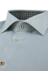 Stenströms Stenströms shirt green houndstooth Regular 684751-0659/410