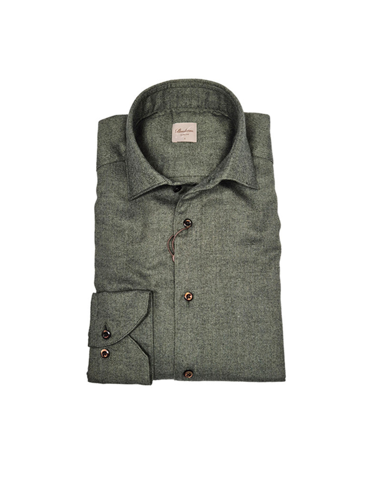 Stenströms Stenströms shirt flannel green Slimline  712711-9025/480