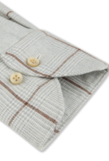 Stenströms Stenströms hemd flanel grijs ruit Slimline 712711-9043/313