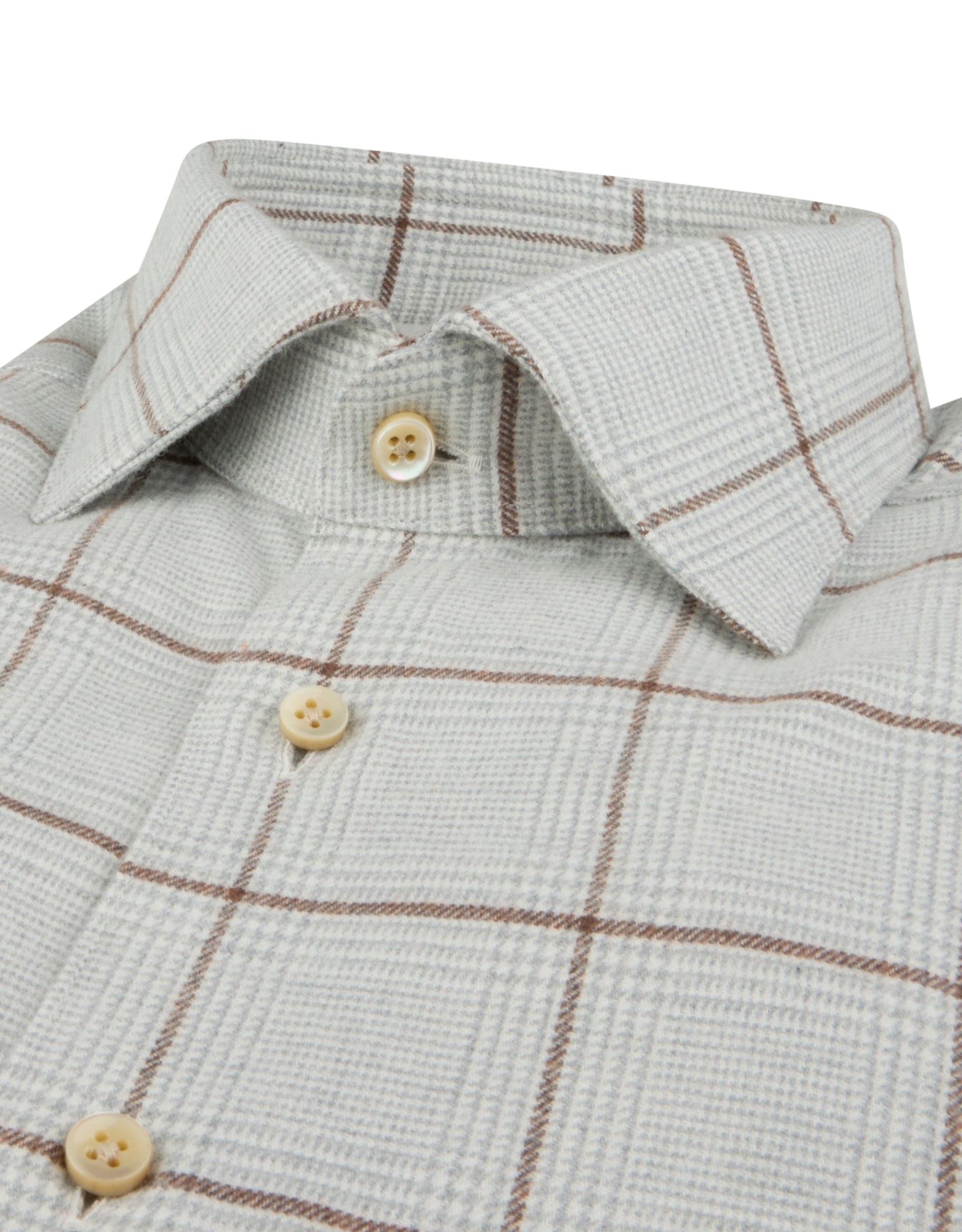 Stenströms Stenströms hemd flanel grijs ruit Slimline 712711-9043/313