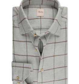 Stenströms Stenströms hemd flanel grijs ruit Slimline