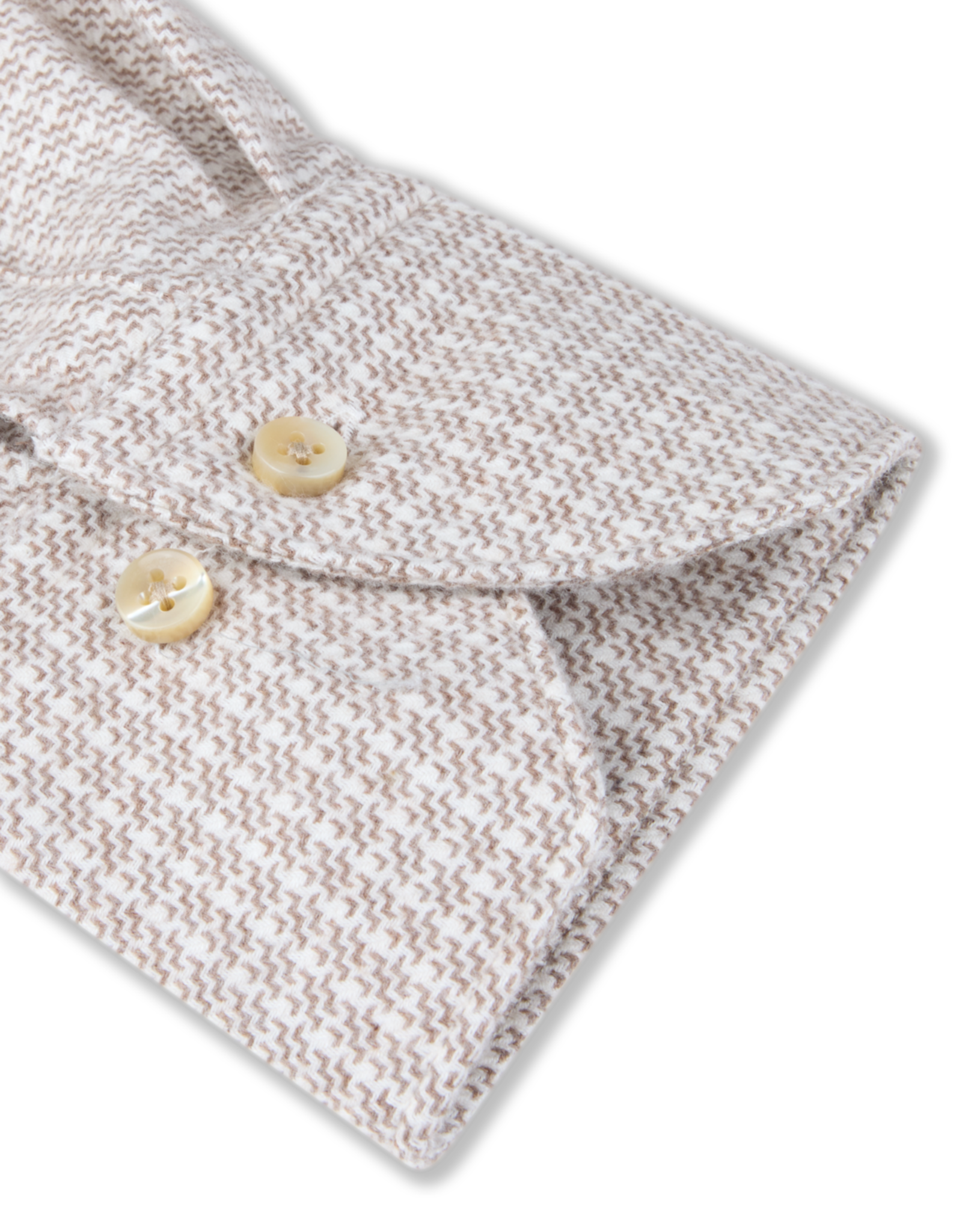 Stenströms Stenströms hemd flanel beige ruit Regular 612711-9036/233
