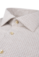 Stenströms Stenströms shirt flannel beige check Regular 612711-9036/233