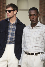 Stenströms Stenströms shirt flannel grey check Regular  612711-9043/313