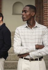 Stenströms Stenströms shirt flannel grey check Regular  612711-9043/313