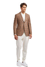 Tombolini Tombolini jacket camel check Zero Gravity