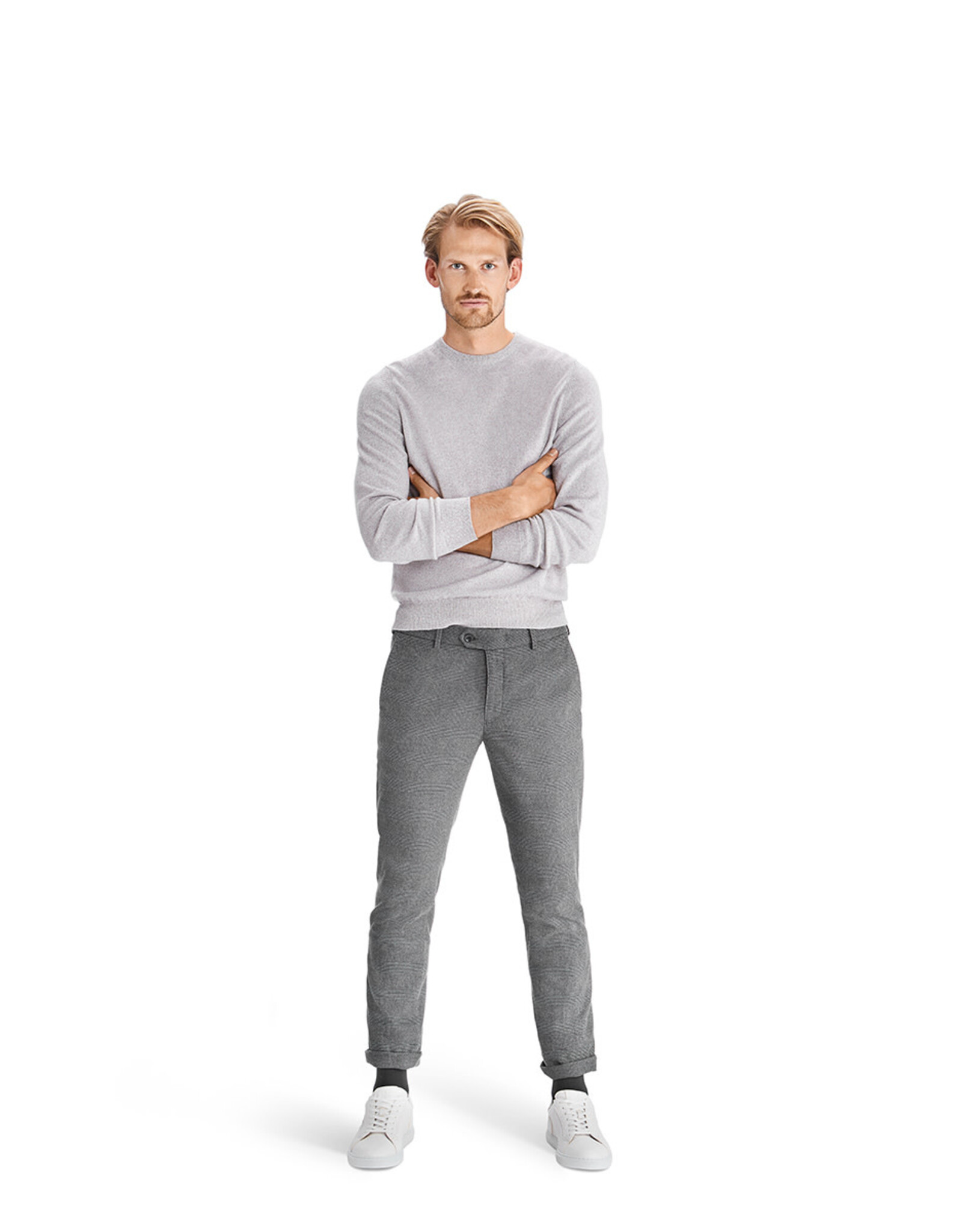 MMX MMX trousers cotton grey check Leo