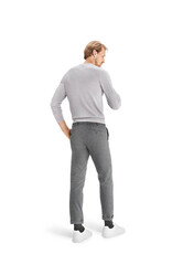 MMX MMX broek katoen grijs ruit Leo 7593/08