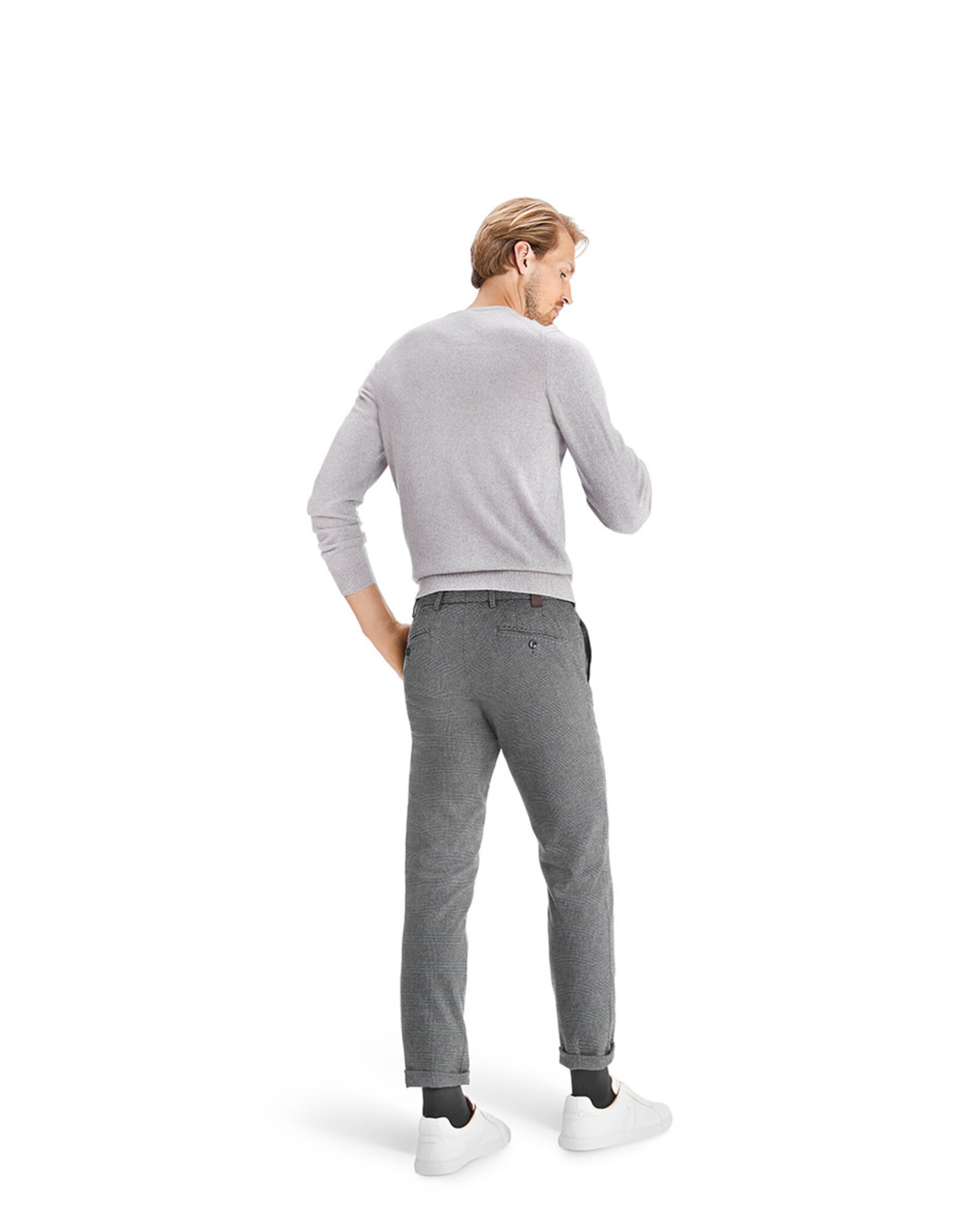 MMX MMX trousers cotton grey check Leo