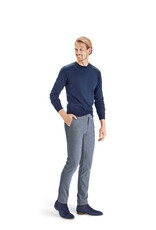 MMX MMX trousers cotton blue check Leo