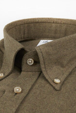 Stenströms Stenströms shirt flannel green Slimline 712261-7635/410