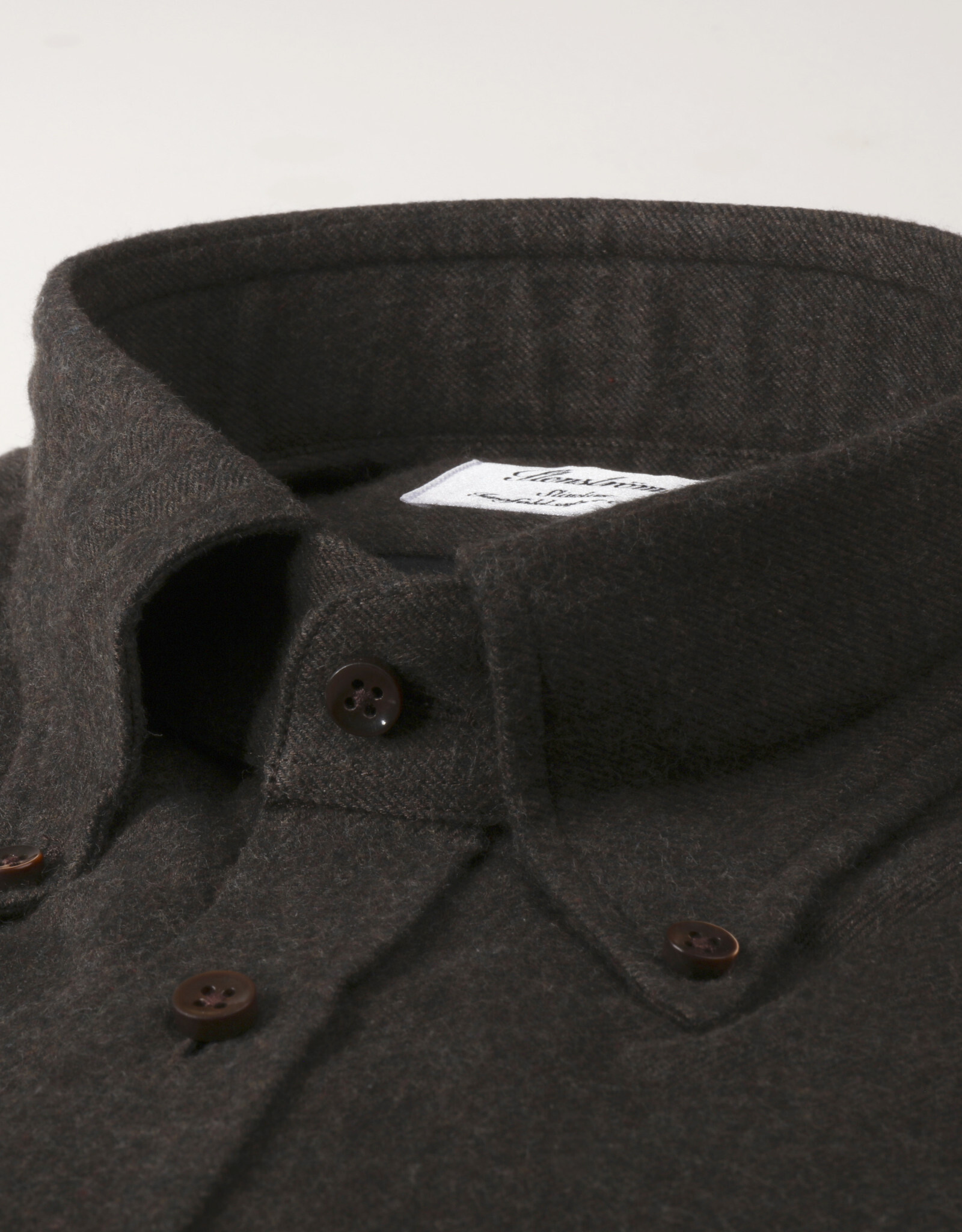 Stenströms Stenströms shirt flannel brown Slimline 712261-7635/280