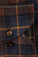 Stenströms Stenströms hemd bruin-blauw Slimline 712261-8222/273