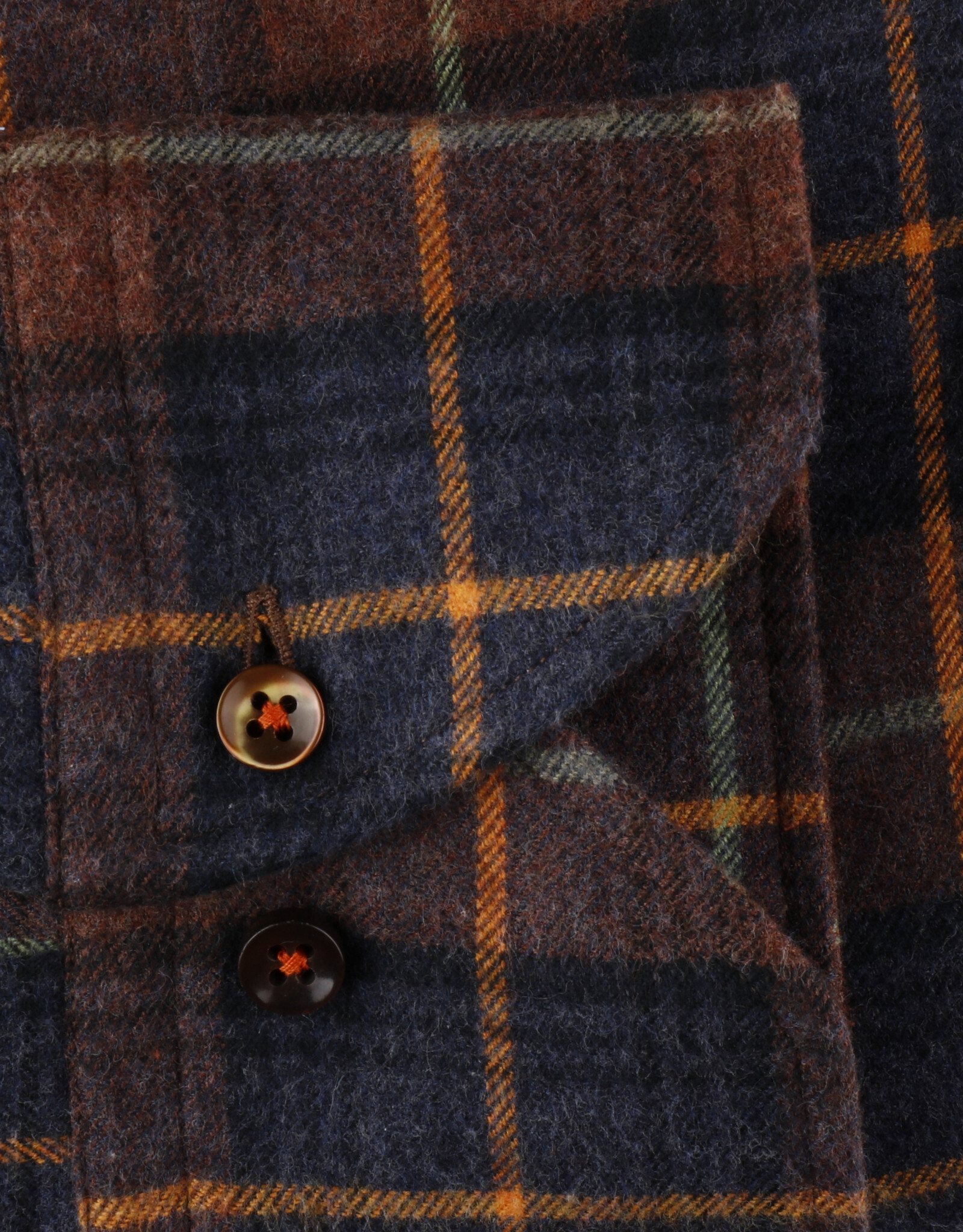 Stenströms Stenströms hemd bruin-blauw Slimline 712261-8222/273