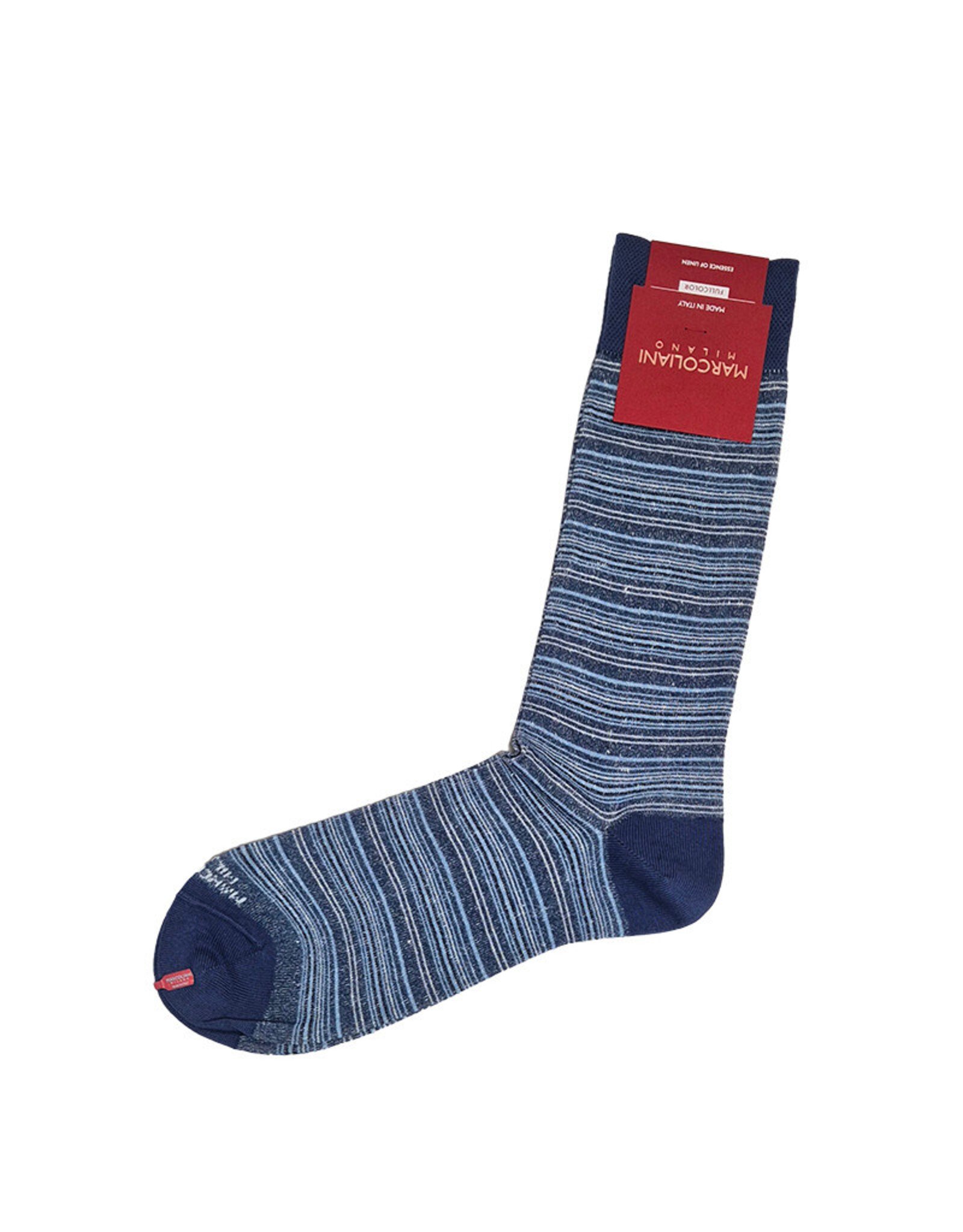 Marcoliani Marcoliani socks T-shirt stripe denim blue 4888T/320