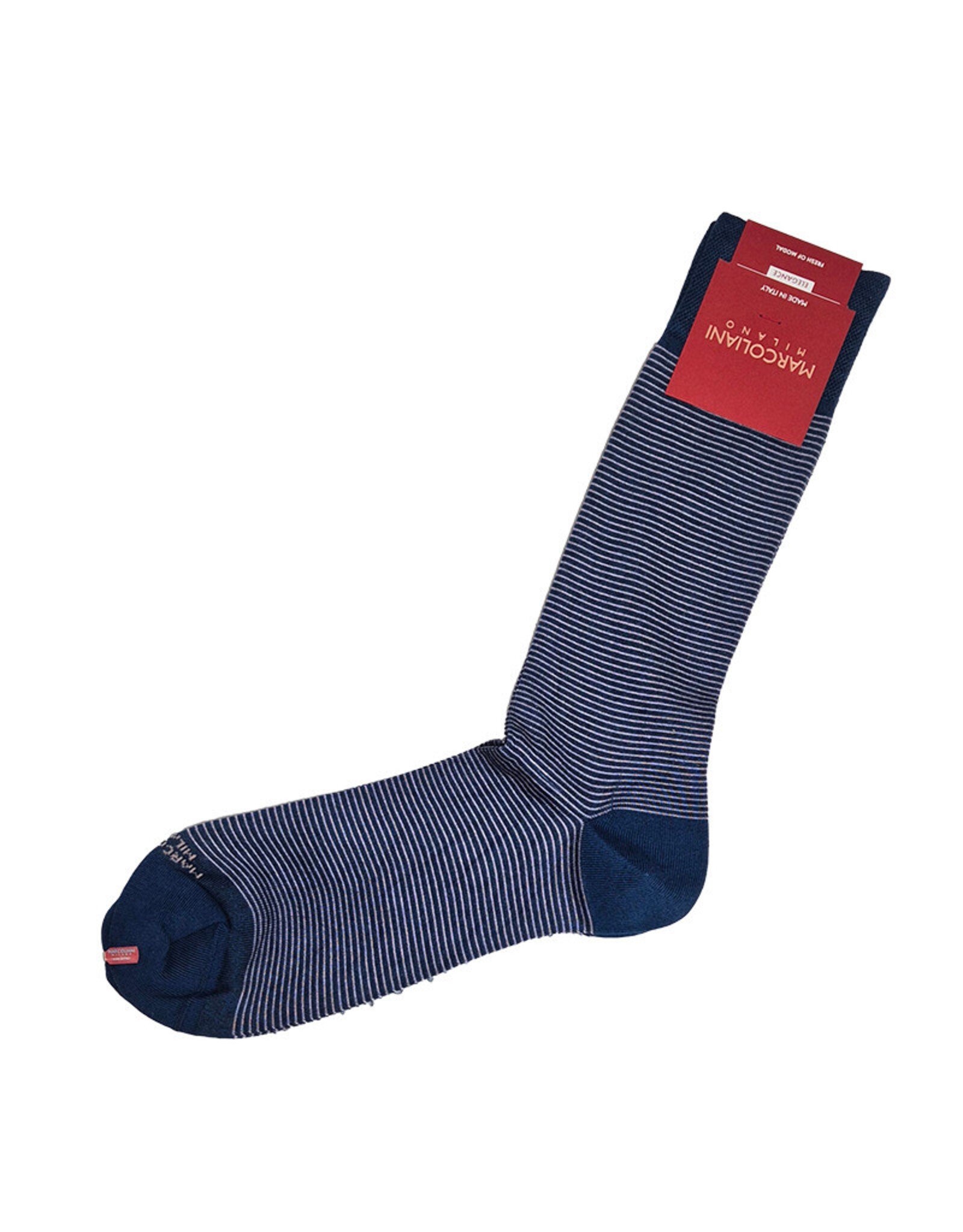 Marcoliani Marcoliani sokken Chic stripe dark blue denim 4886T/101 41-45
