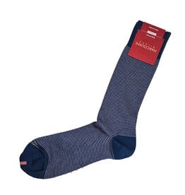 Marcoliani Marcoliani sokken Chic stripe dark blue denim