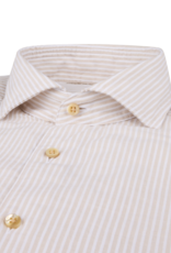 Stenströms Stenströms shirt beige striped Slimline  774281-9190/212