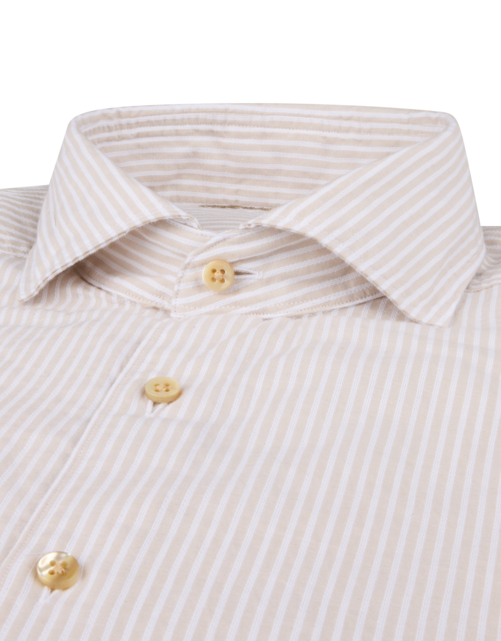 Stenströms Stenströms shirt beige striped Regular 674281-9190/212