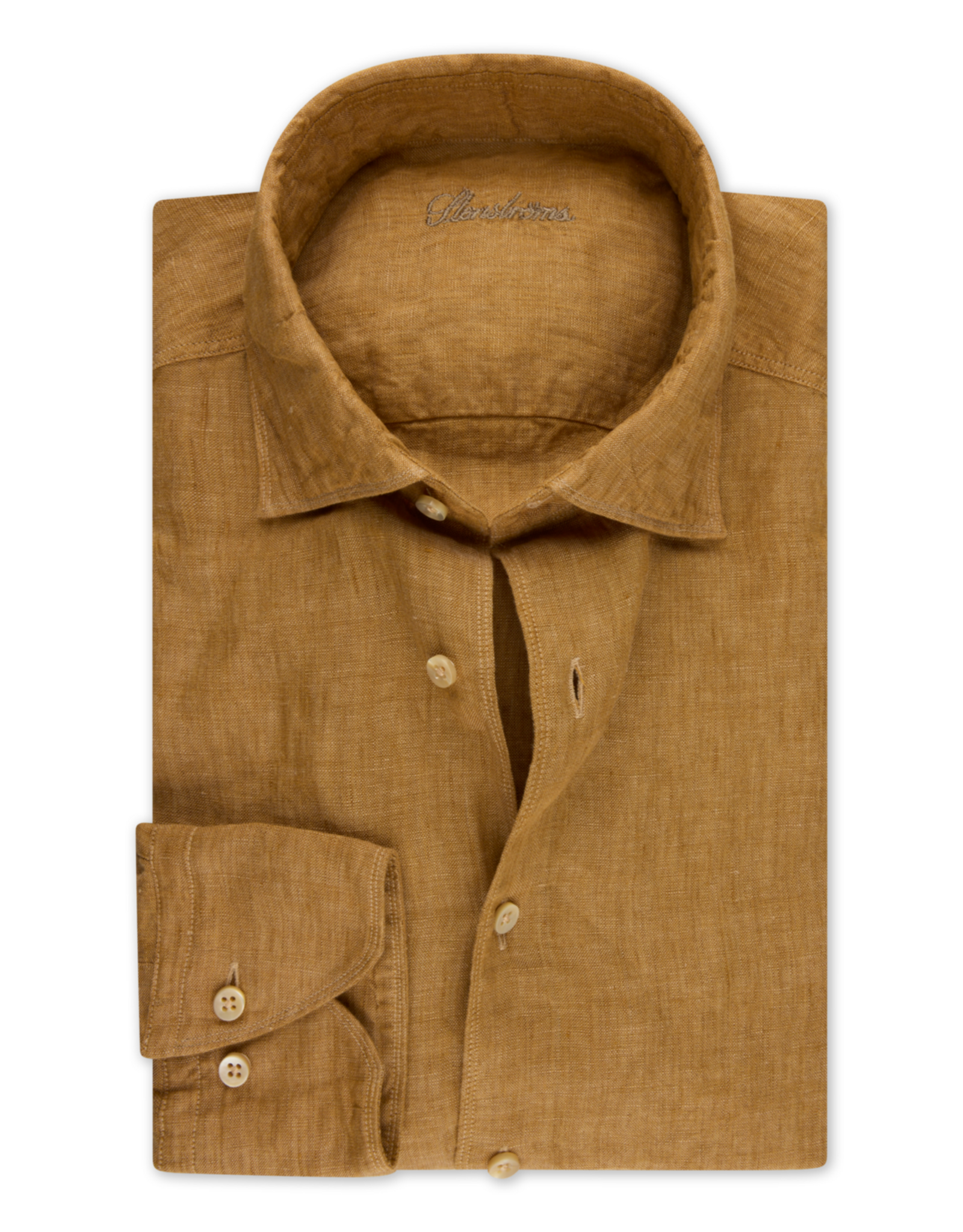 Stenströms Stenströms shirt beige linen Slimline 774721-9170/240