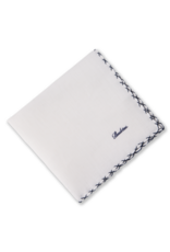Stenströms Stenströms pocket square white linen blue 9234480000/180
