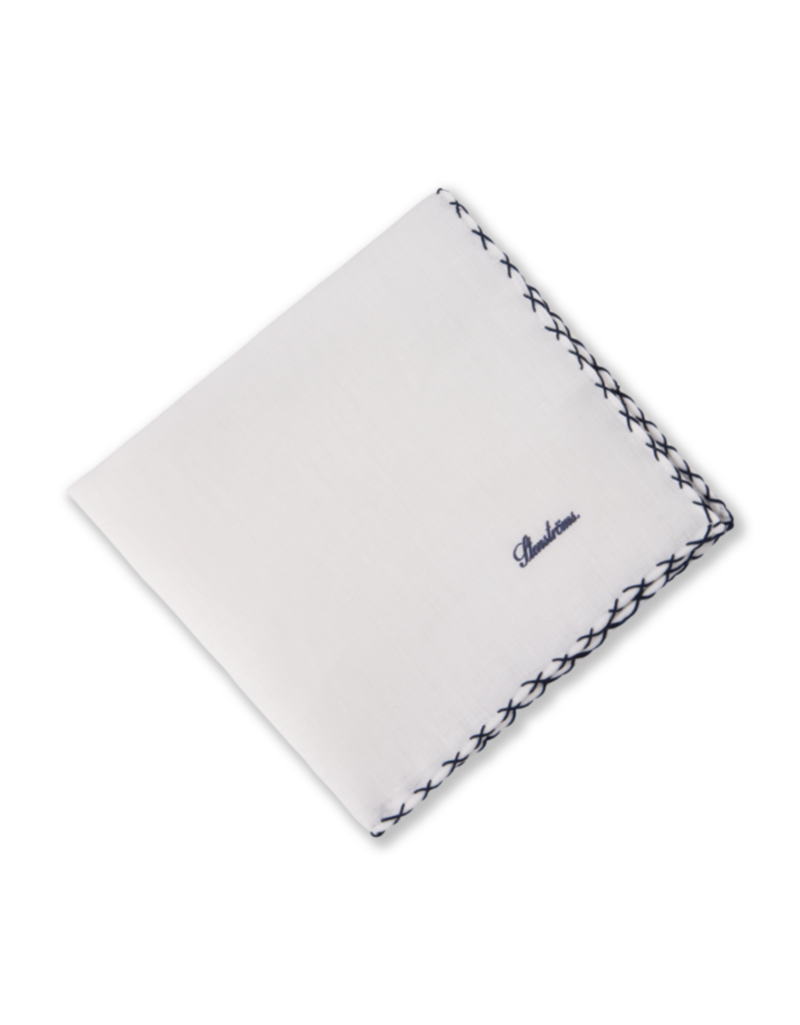 Stenströms Stenströms pocket square white linen blue 9234480000/180