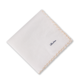 Stenströms Stenströms pocket square white linen beige