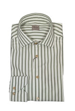 Stenströms Stenströms shirt striped green Slimline 702711-9131/412