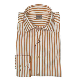 Stenströms Stenströms shirt striped orange Slimline