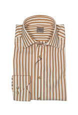 Stenströms Stenströms shirt striped orange Regular 602711-9131/412