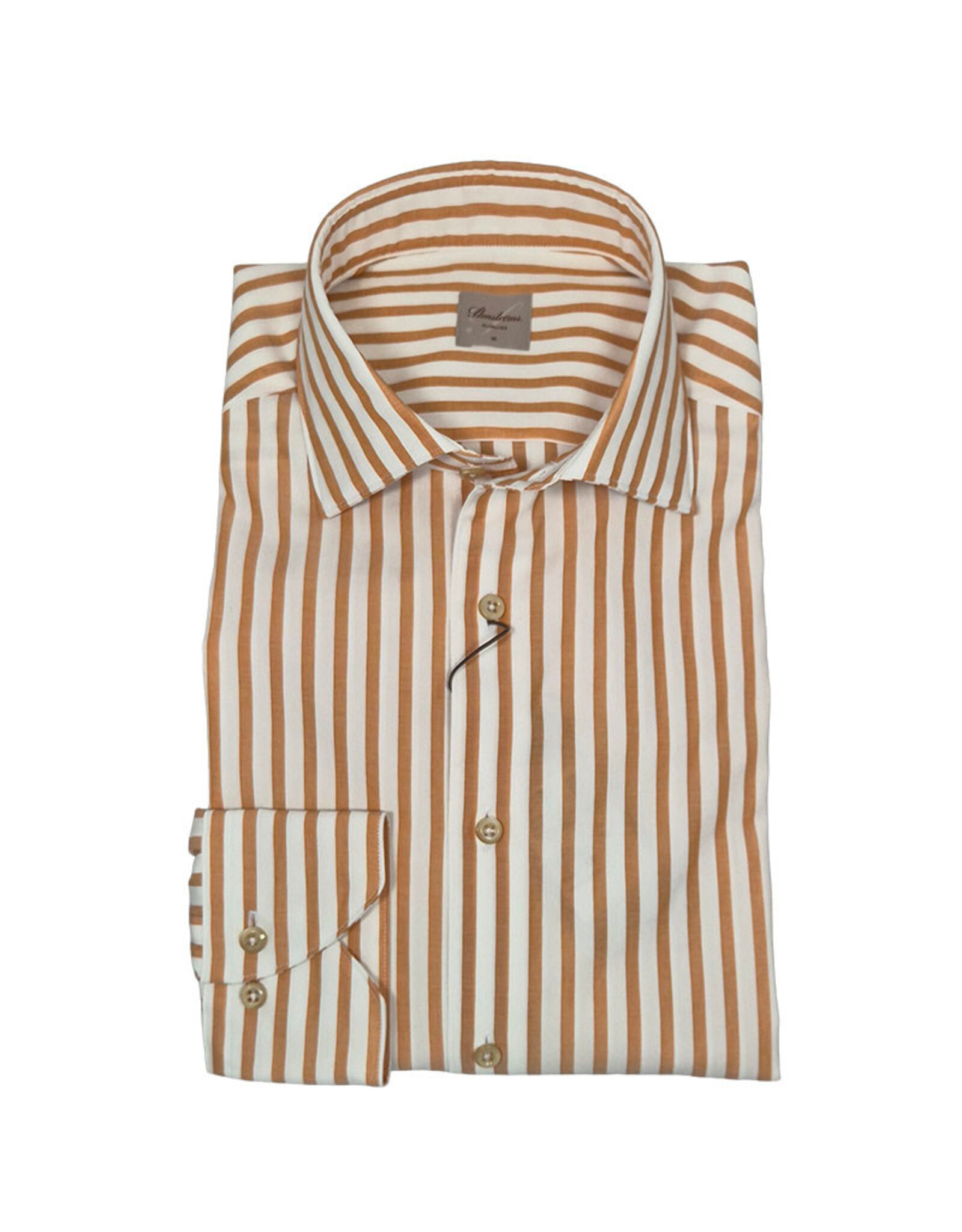 Stenströms Stenströms shirt striped orange Regular 602711-9131/412