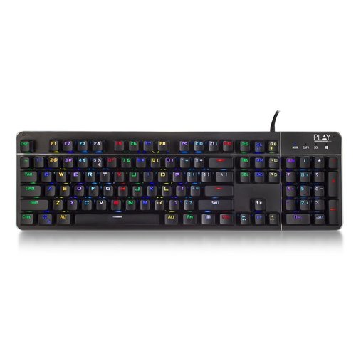 Play by Ewent Play | Mechanisch Gaming toetsenbord | USB QWERTY | Zwart | RGB Play by Ewent Play | Mechanisch Gaming toetsenbord | USB QWERTY | Zwart | RGB