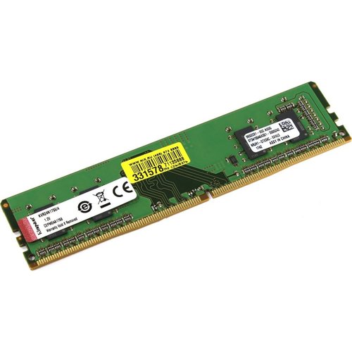 Kingston Technology ValueRAM 4GB DDR4 2400MHz geheugenmodule Kingston Technology ValueRAM 4GB DDR4 2400MHz geheugenmodule