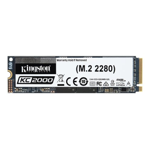 Kingston Technology KC2000 M.2 500 GB PCI Express 3.0 3D TLC NVMe Kingston Technology KC2000 M.2 500 GB PCI Express 3.0 3D TLC NVMe