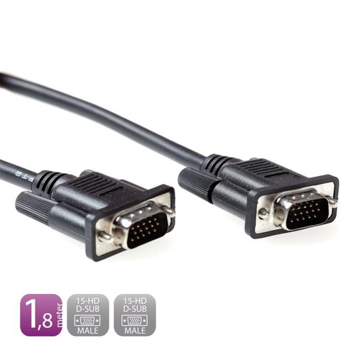 Ewent EW9880 1.8m VGA (D-Sub) VGA (D-Sub) Zwart VGA kabel Ewent EW9880 1.8m VGA (D-Sub) VGA (D-Sub) Zwart VGA kabel