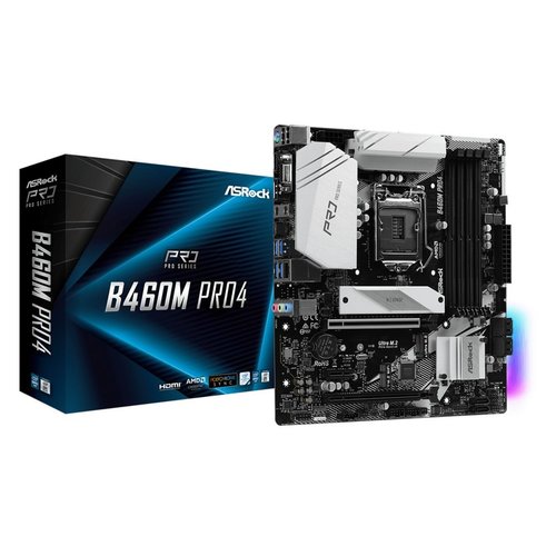 Asrock B460M Pro4 LGA 1200 Micro ATX Intel B460 Asrock B460M Pro4 LGA 1200 Micro ATX Intel B460