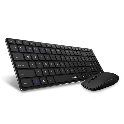 Rapoo 9300M Wireless Keyboard + Mouse Desktopset - Black Rapoo 9300M Wireless Keyboard + Mouse Desktopset - Black
