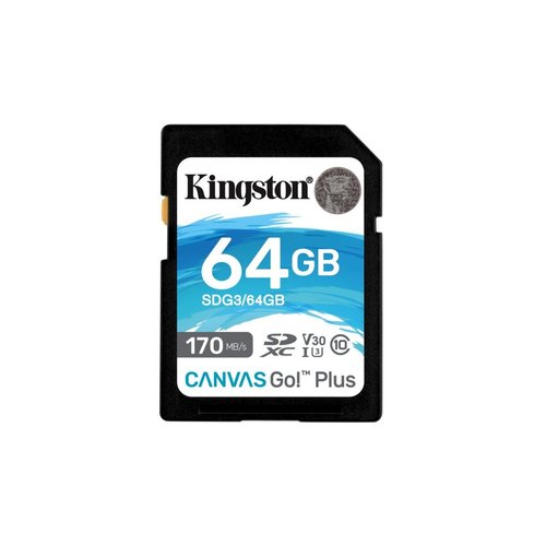 Kingston Technology Canvas Go! Plus flashgeheugen 64 GB SD Klasse 10 UHS-I Kingston Technology Canvas Go! Plus flashgeheugen 64 GB SD Klasse 10 UHS-I