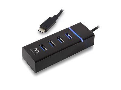 Ewent EW1137 4-Poorts USB 3.1 Gen 1 (USB 3.0) Hub Type-C